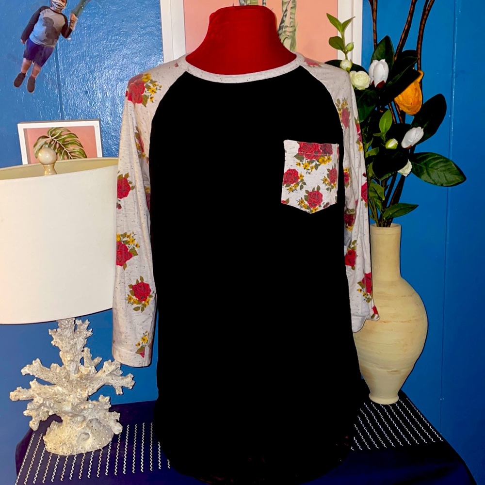 Floral Baseball T